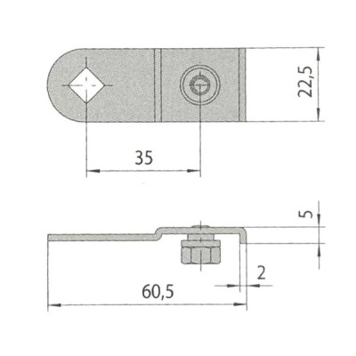 Coppia Deviatori in acciaio bronzato per aggancio aste-rinvii