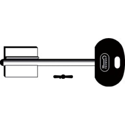 Chiave Doppia Mappa Grandi Testa Plastica 2MO7P165 (SLC 5MT5BP)