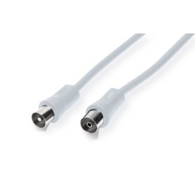 Cavo antenna sp.iec75ohm/pr.iec75ohm+ adatt.sp/sp.iec75ohm 2mt bianco