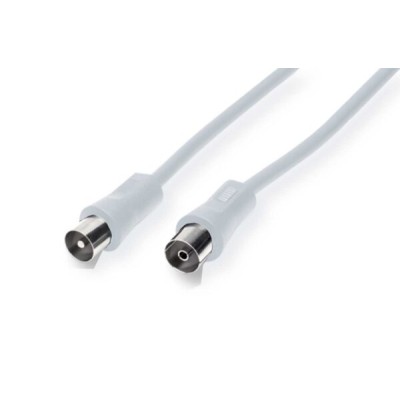 Cavo antenna sp.iec75ohm/pr.iec75ohm+ adatt.sp/sp.iec75ohm 2mt bianco