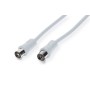 Cavo antenna sp.iec75ohm/pr.iec75ohm+ adatt.sp/sp.iec75ohm 2mt bianco