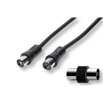 Cavo Antenna Spina/Presa IEC 9,5mm+adatt.Spina/Spina IEC 9,5mm 3MT