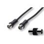 Cavo Antenna Spina/Presa IEC 9,5mm+adatt.Spina/Spina IEC 9,5mm 3MT