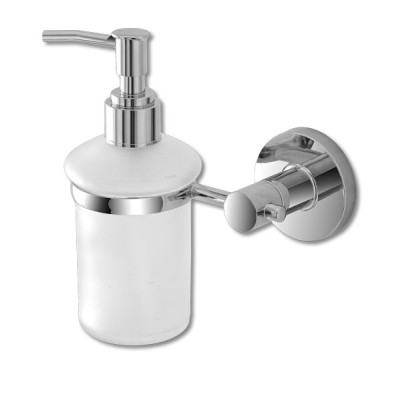 Portadispenser cromo alluminio/abs e vetro satinato linea Sprint.