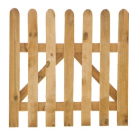 Cancello in legno di pino massello per steccato cm.100x100x3,2