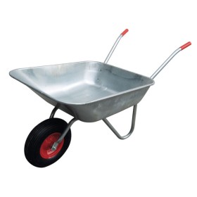 Carriola con vasca in acciaio zincato lt.75 portata kg.100