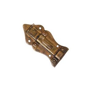 Catenaccio in ferro battuto finitura patinato pulito mm.80x40