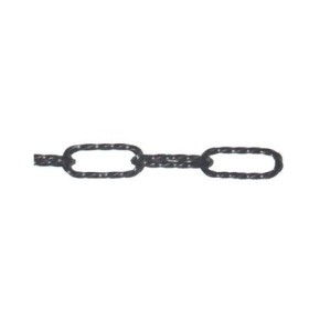 Catena maglia quadra ritorta acciaio brunito mm.3,5x40x19 bob. mt.20