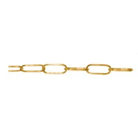 Catena ornamentale in acciaio bronzato mm.2,8x34x15,6 bobina mt.20