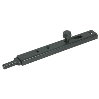 Catenaccio profilato con punta tonda acciaio plastificato nero mm.150