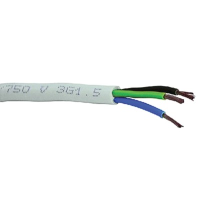 Cavo bianco tripolare 3x1,5mmq bobina mt.100