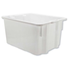 Cassa impilabile sovrapponibile chiusa cm.55x31x43 50 litri bianca