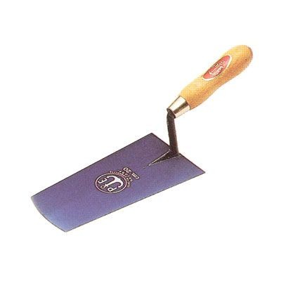 Cazzuola marsigliese punta quadra in acciaio e legno verniciato mm.190