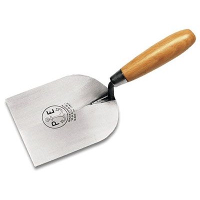 Cazzuolino svizzero punta quadra in acciaio e legno verniciato mm.120