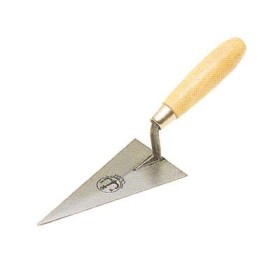 Cazzuolino punta acuta in acciaio e legno verniciato mm.140