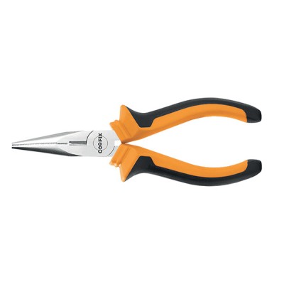 Pinza becco lungo piatto acciaio al carbonio satinato mm.160 (6")