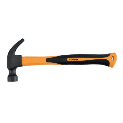 Martello americano acciaio forgiato, manico in fibra di vetro gr.450