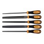 Set 5 lime per acciaio piatta,tonda,mezzatonda,triangolo,quadra mm.200