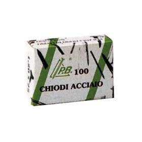 Chiodi testa raggiata ottonati mm.1,4x25 scatola da pz.100