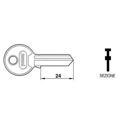 Chiave per serrature c1600/10/20/25z Potent