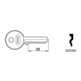 Chiave per lucchetto mm.40 Potent