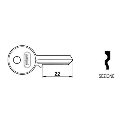 Chiave per lucchetto mm.40 Potent