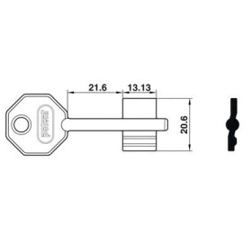 Chiave per serature 1600dp+1625dp Potent
