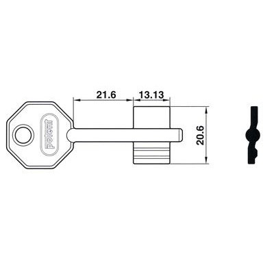 Chiave per serature 1600dp+1625dp Potent