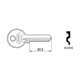 Chiave per cilindro 3000+3050 Potent