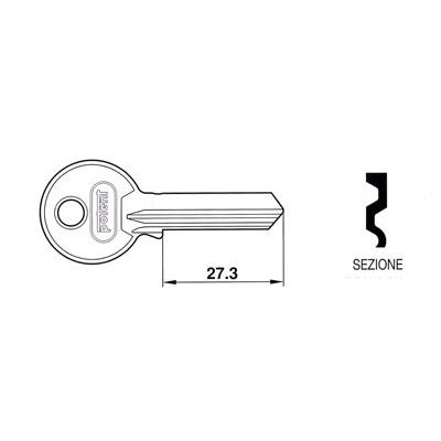 Chiave per cilindro 3000+3050 Potent