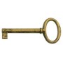 Chiave in ottone finitura bronzo antico mappa standard lunghezza mm.76
