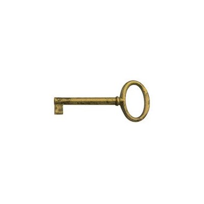 Chiave in ottone finitura bronzo antico mappa standard lunghezza mm.58