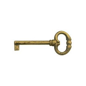 Chiave in ottone finitura bronzo antico mappa standard lunghezza mm.81