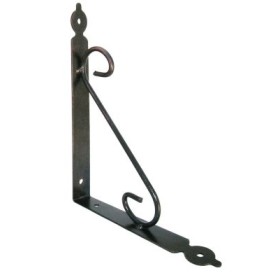 Reggimensola ferro battuto mis.33x28h nero/rame