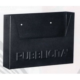 Cassetta pubblicità ferro battuto antracite mis.mm. 340x250