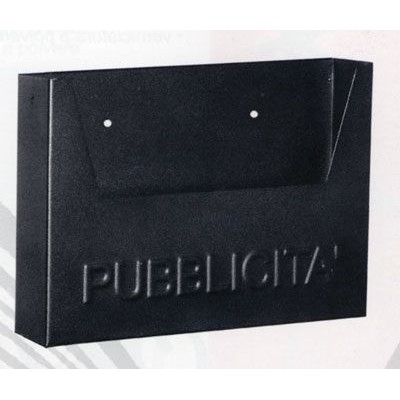 Cassetta pubblicità ferro battuto antracite mis.mm. 340x250