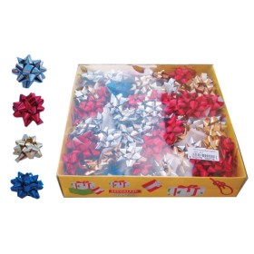 Scatola coccarde regalo adesive colori assortiti pz.100