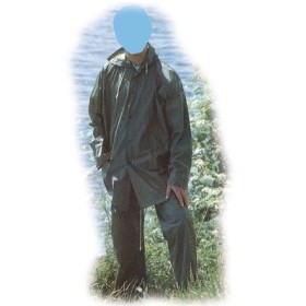 Completo impermeabile in PVC colore verde mis.XL