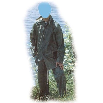 Completo impermeabile in PVC colore verde mis.XXL