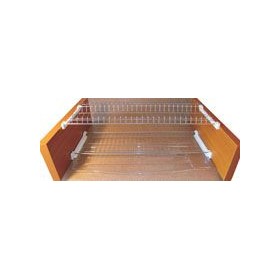 Coppie reti scolapiatti con gocciolatoio in acciaio cromato cm.86