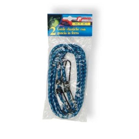 Corda elastica D.mm.8 da mt.1 con ganci in metallo blister pz.2