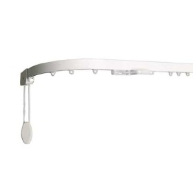 Binario curvato in alluminio vernic. con accessori cm.220 curve cm.20