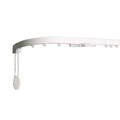 Binario curvato in alluminio vernic. con accessori cm.220 curve cm.20