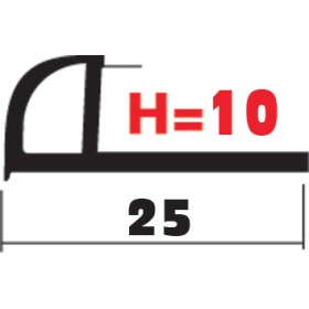 Profilo Ecorondmarm pvc marmorizzato luc.h.2,5mis.10x25 nocciola