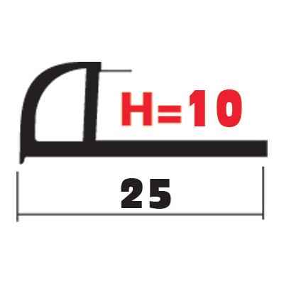 Profilo Ecorondmarm pvc marmorizzato luc.h.2,5mis.10x25 nocciola