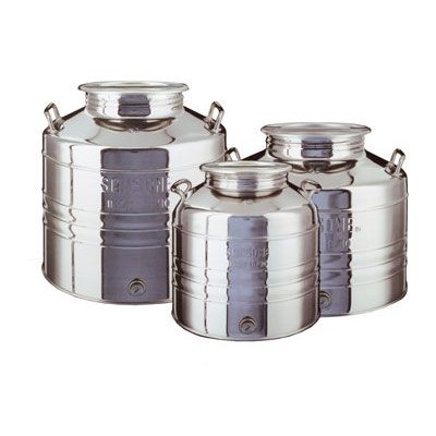 Damigiana Sansone lt.50 acciaio Inox 18/10-predisposizione rubinetto