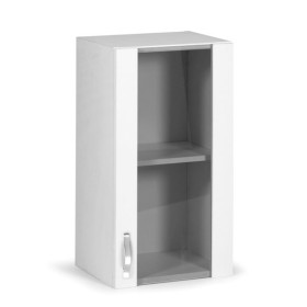 Vetrina pensile 40 cm bianco frassinato