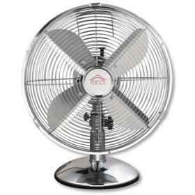 Ventilatore da tavolo 30 cm in metallo cromato 3 velocità 35W