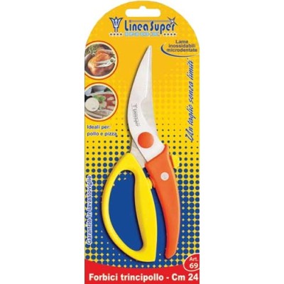 Trinciapollo lama inox manico bicolore