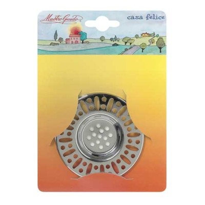 Griglia per lavello inox blister diametro 80 mm.